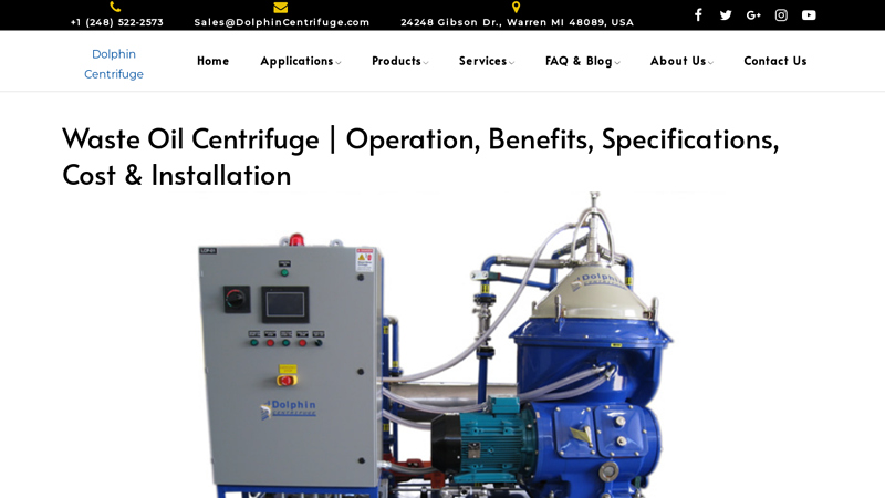 Waste Oil Centrifuge
