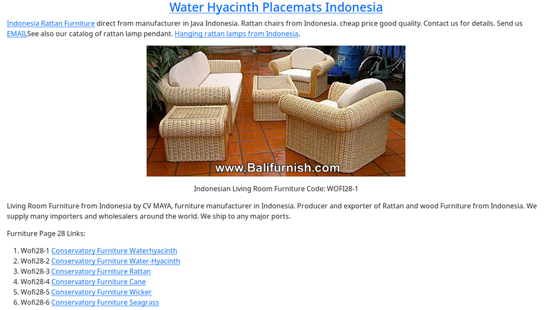 Waterhyacinth Sofa Furniture Indonesia Producer Manufacturer ...