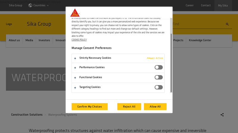Waterproofing Systems