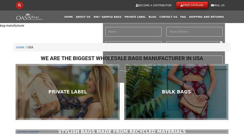 we are the biggest wholesale bags manufacturer in usa