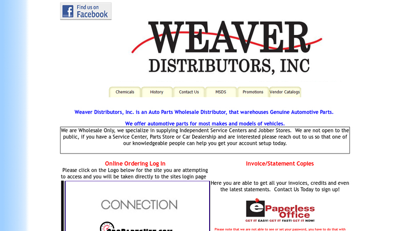 Weaver Distributors  Page