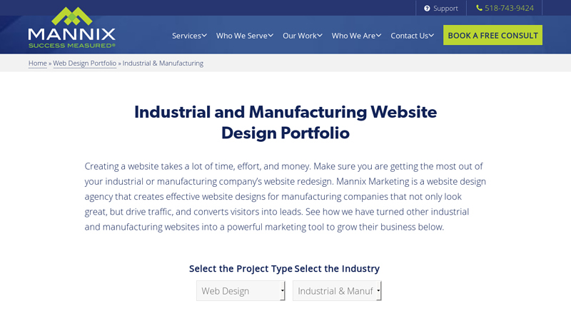 Website Design for Manufacturing Companies