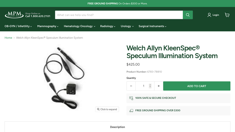 Welch Allyn KleenSpec® Speculum Illumination System