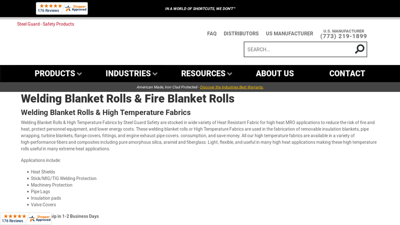 Welding & Fire Blanket Rolls