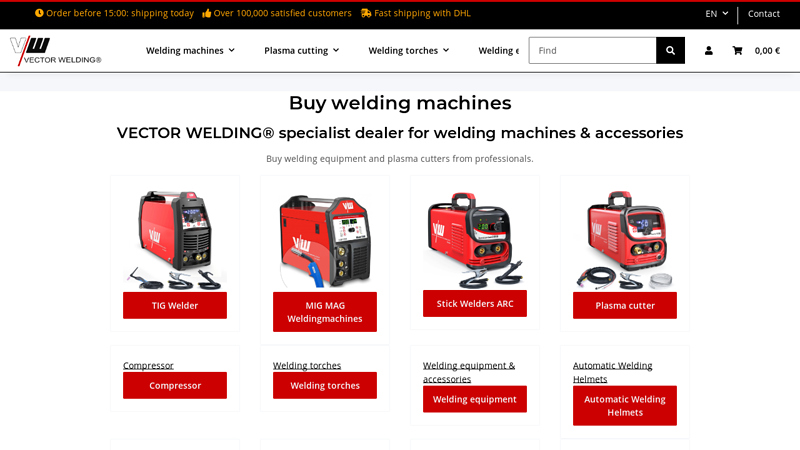 Welding machines & equipment Online Shop » VECTOR WELDING