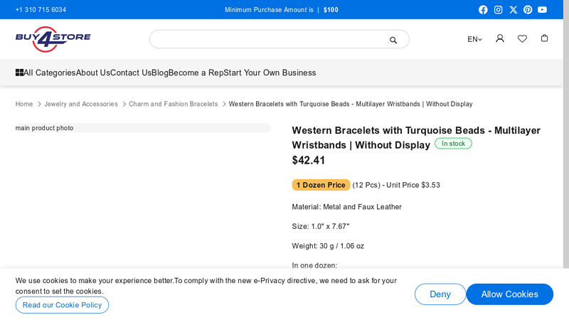 Western Bracelets with Turquoise Beads