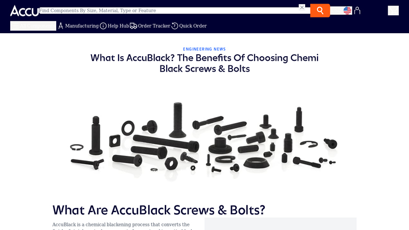 What Is AccuBlack? The Benefits Of Choosing Chemi Black Screws ...