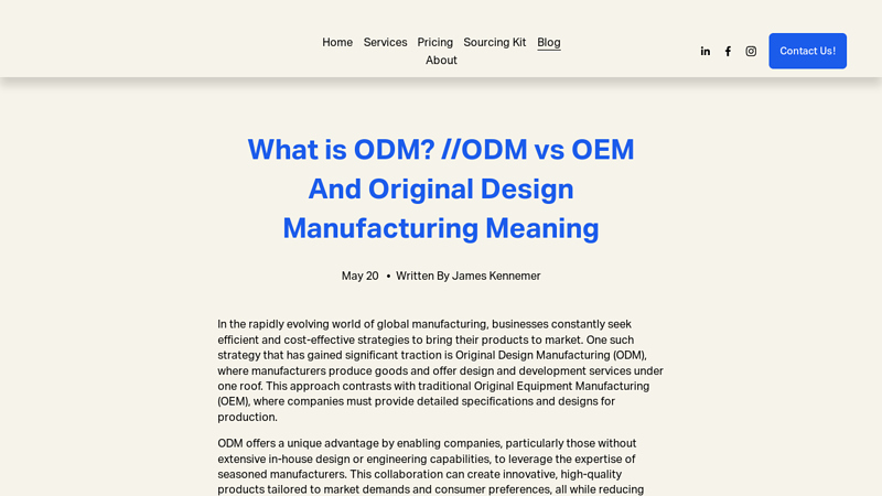 What is ODM? //ODM vs OEM And Original Design Manufacturing ...