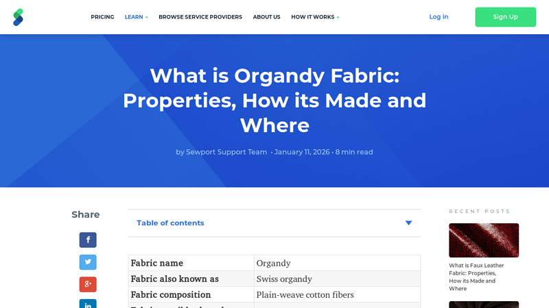 What is Organdy Fabric