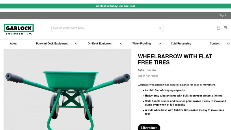 Wheelbarrow with Flat Free Tires