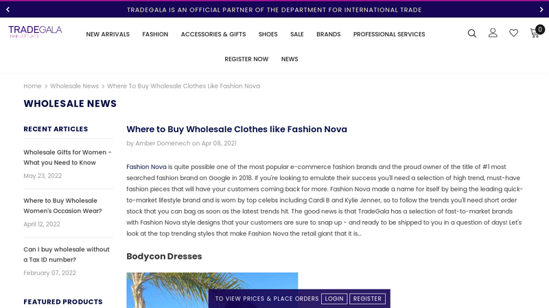 Where to Buy Wholesale Clothes like Fashion Nova