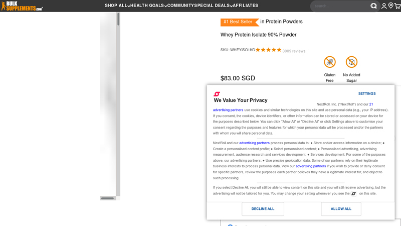 Whey Protein Isolate 90% Powder