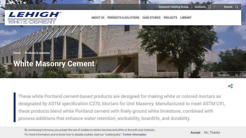White Masonry Cement