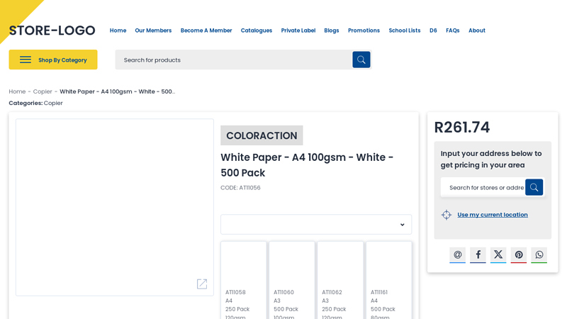 white paper - a4 100gsm - white - 500 pack