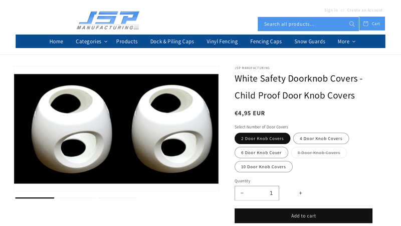 White Safety Doorknob Covers