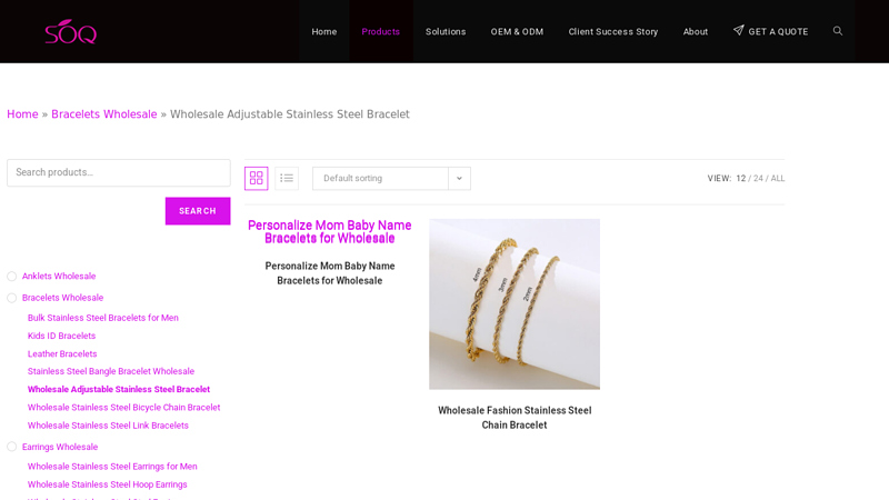 Wholesale Adjustable Stainless Steel Bracelet Archives