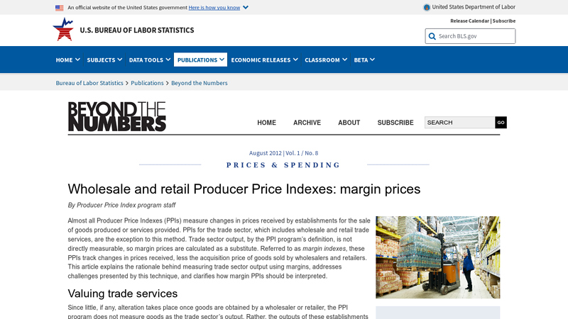 Wholesale and retail Producer Price Indexes