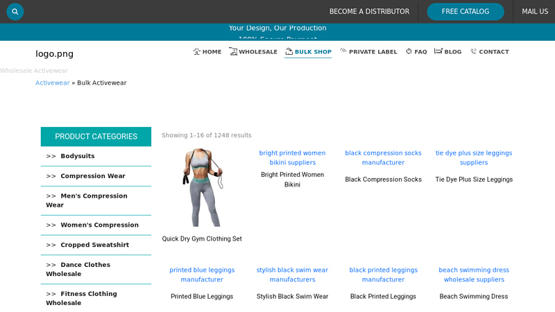 Wholesale Athletic Apparel Distributor and Manufacturer