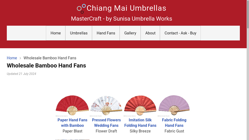 Wholesale Bamboo Hand Fans