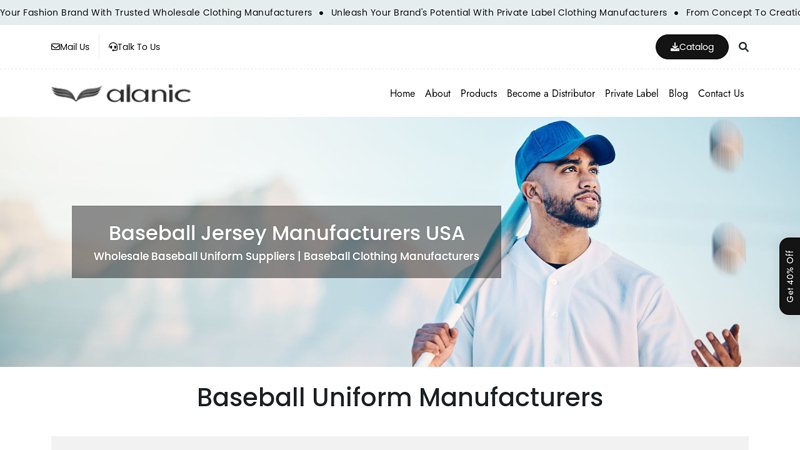 Wholesale Baseball Uniform Suppliers
