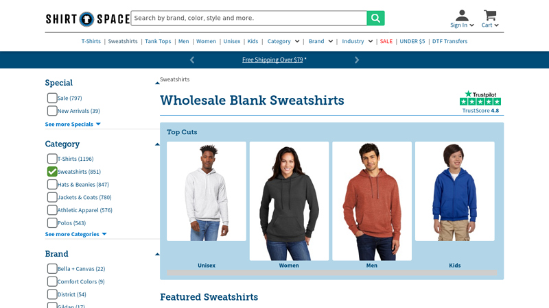 Wholesale Blank Sweatshirts