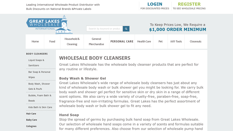 Wholesale Body Cleansers