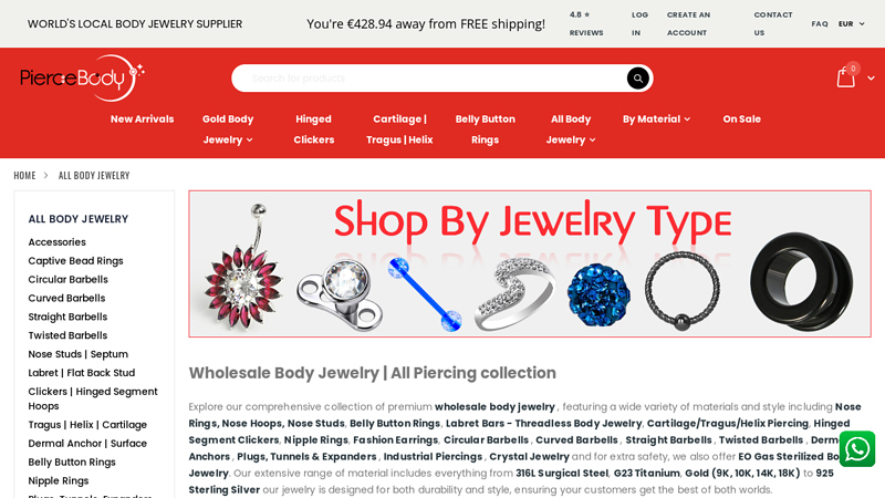 Wholesale Body Jewelry Supplier