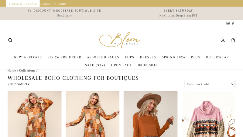 Wholesale Boho Clothing