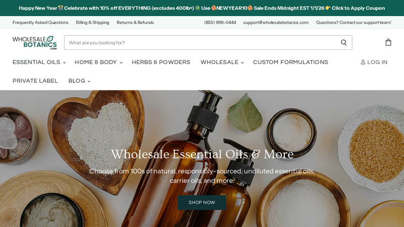 Wholesale Botanics: Wholesale Essential Oils