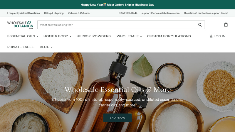 Wholesale Botanics: Wholesale Essential Oils
