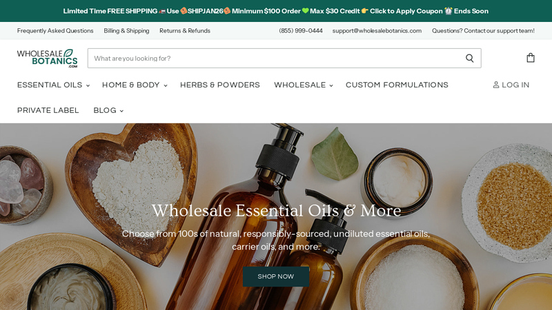 Wholesale Botanics: Wholesale Essential Oils