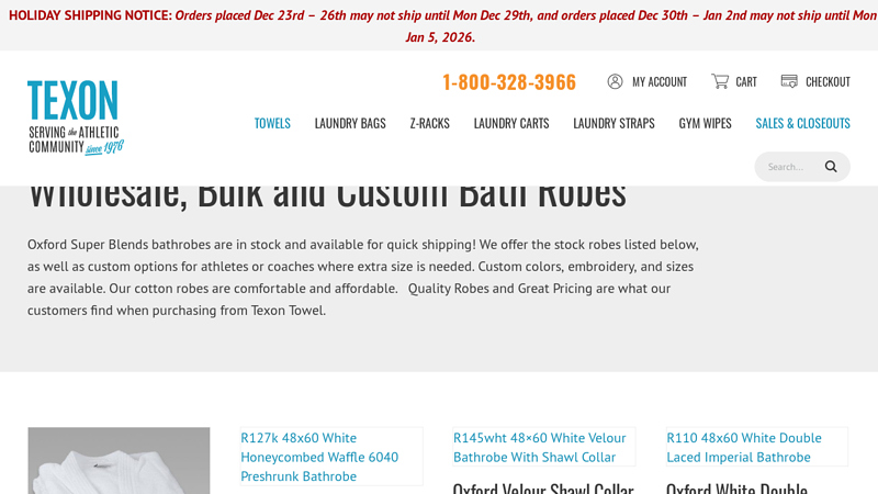 Wholesale, Bulk and Custom Bath Robes