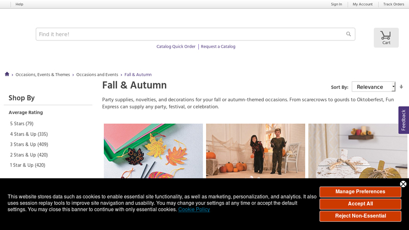 Wholesale & Bulk Fall & Autumn Theme Supplies