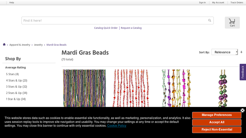 Wholesale Bulk Mardi Gras Beads