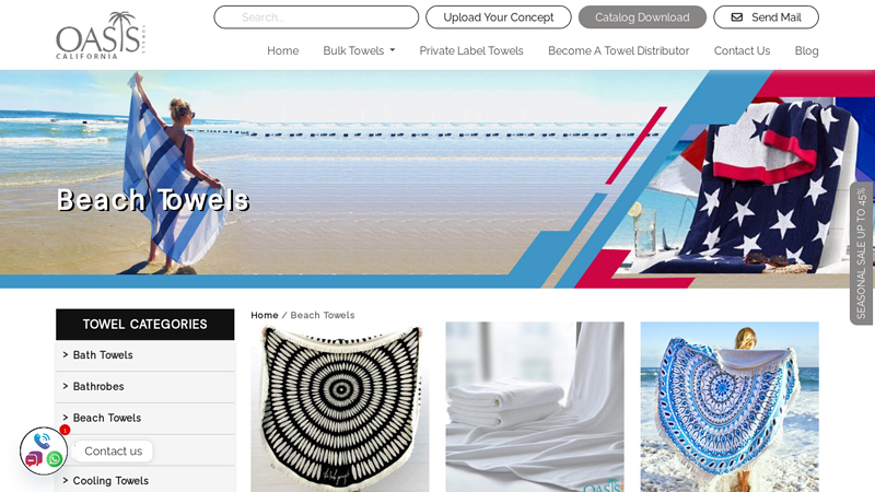 Wholesale Bulk Personalized Beach Towels Manufacturer USA, UK