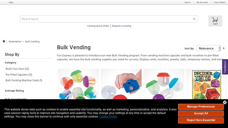 Wholesale & Bulk Vending Products