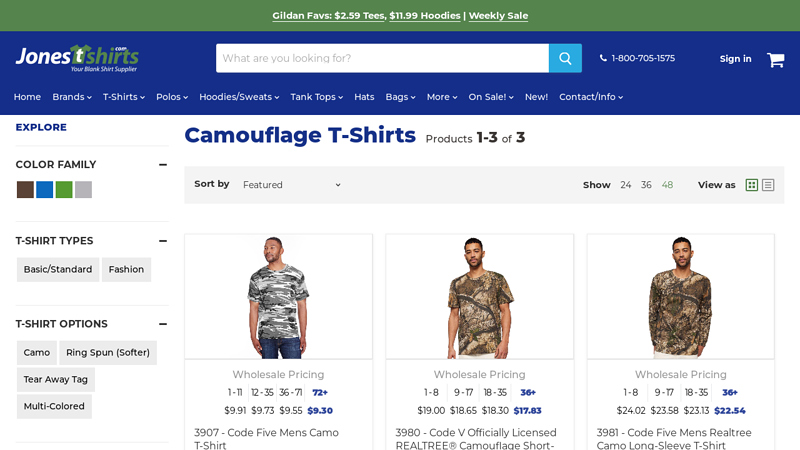 Wholesale Camouflage T-Shirts