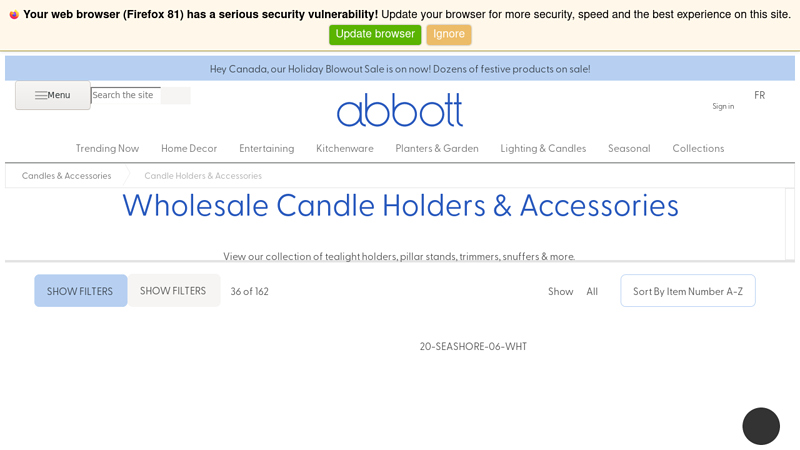 Wholesale Candle Holders & Accessories