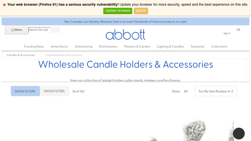 Wholesale Candle Holders & Accessories