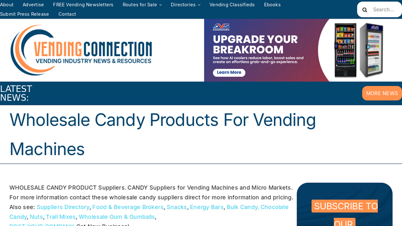 Wholesale Candy Products For Vending Machines
