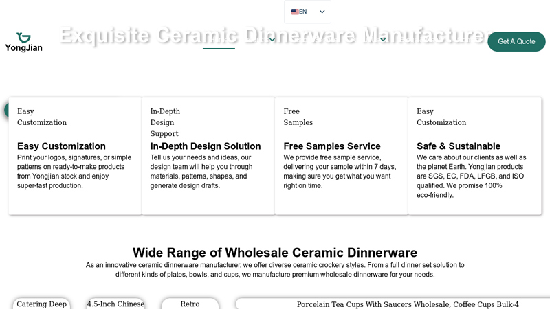 Wholesale Ceramic Dinnerware Manufacturer, Custom Tableware