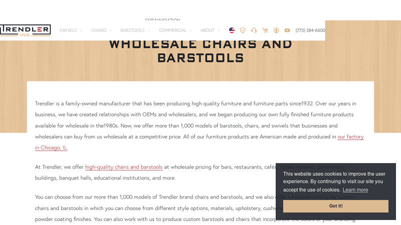 Wholesale Chairs and Barstools