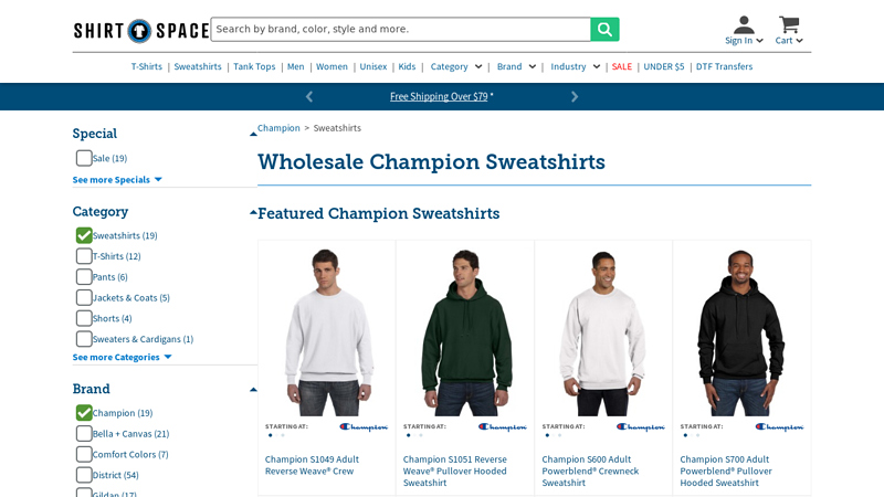 Wholesale Champion Sweatshirts