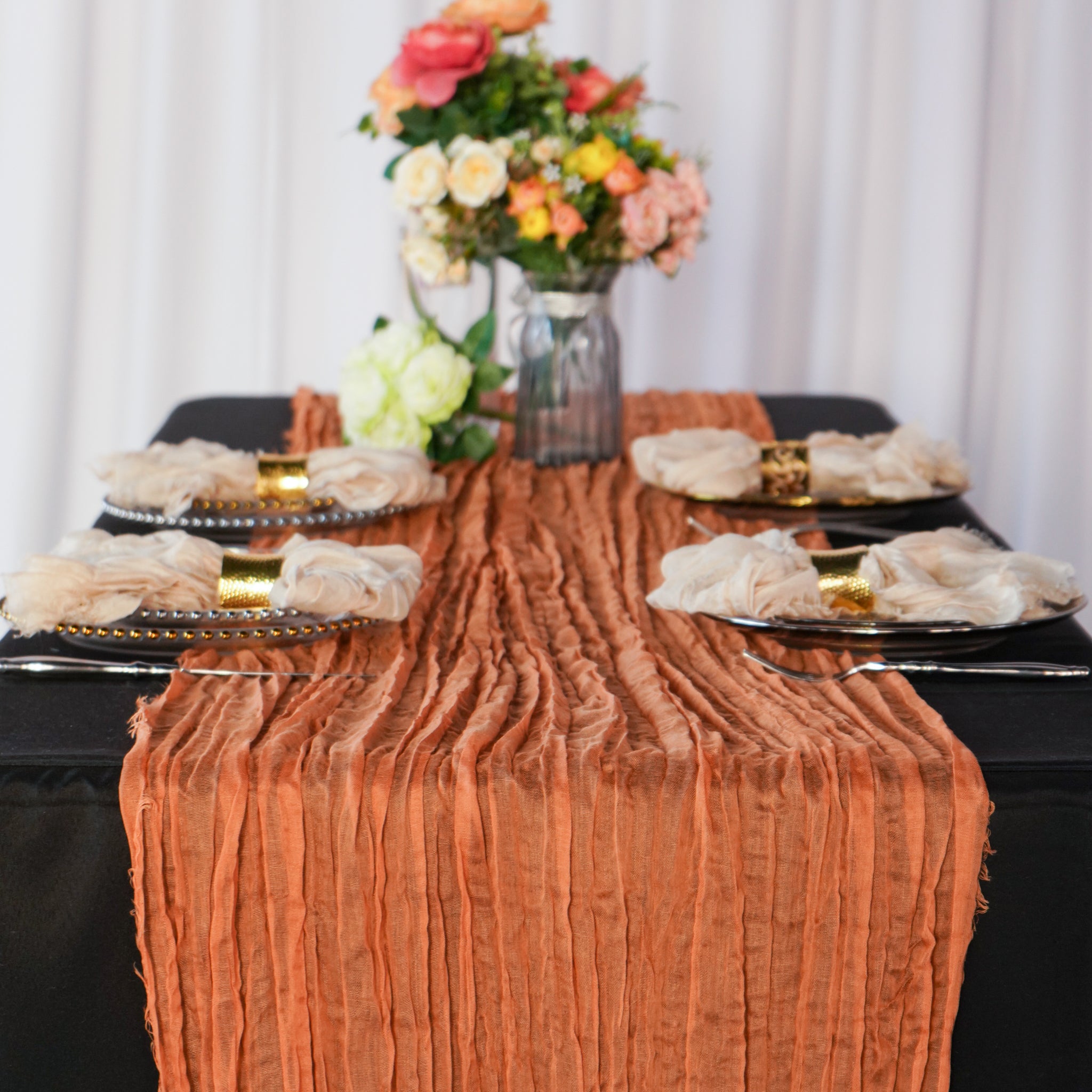Wholesale cheesecloth table runner for your shop