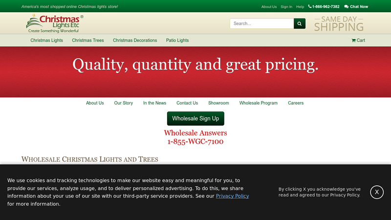 Wholesale Christmas Lights and Trees