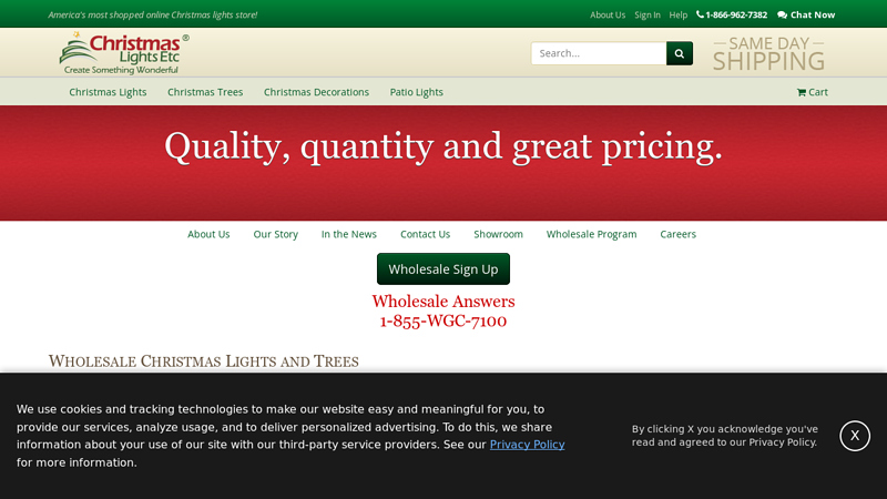 Wholesale Christmas Lights and Trees