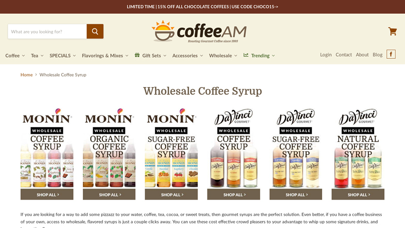 Wholesale Coffee Syrup