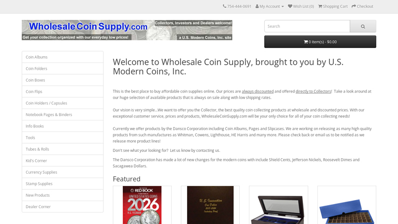 Wholesale Coin Supply sells direct to collectors at rock bottom ...