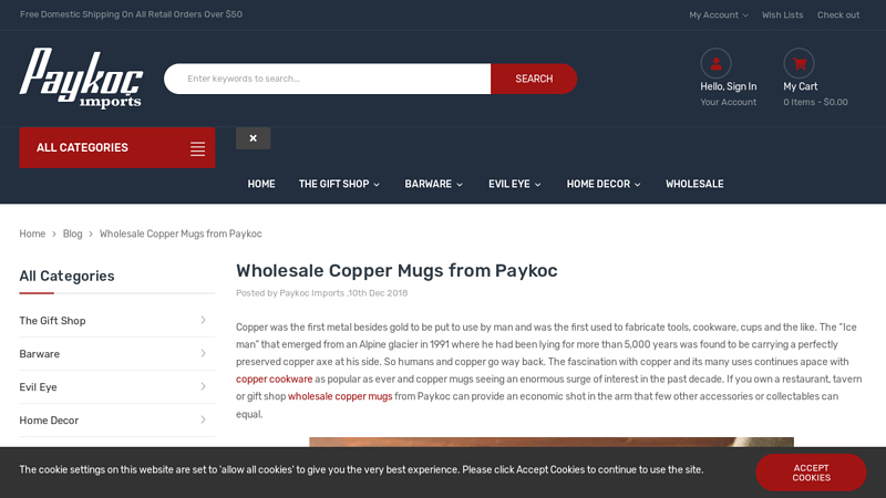 Wholesale Copper Mugs from Paykoc