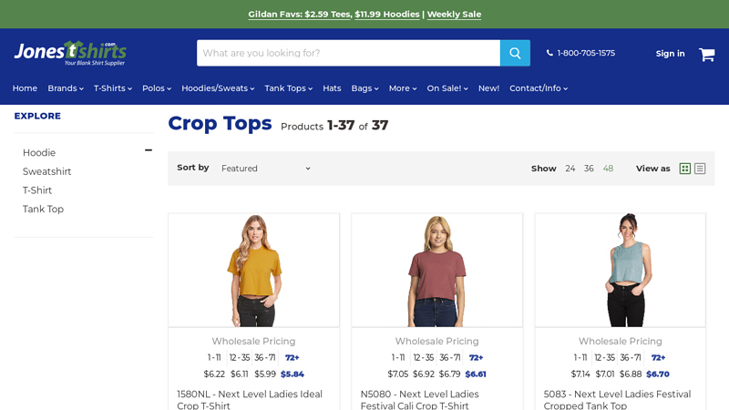 Wholesale Crop Top T